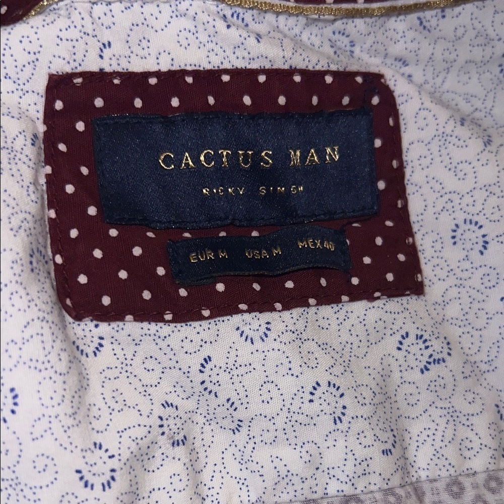 Cactus Man Patterned Button-Up Shirt - Picture 4 of 4